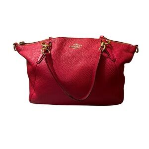 Coach Hot Pink Leather Shoulder Bag
